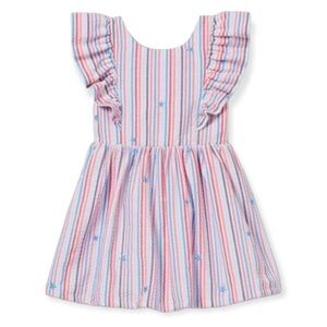 NWOT Cat & Jack Stars & Stripes Seersucker Dress Size 2T